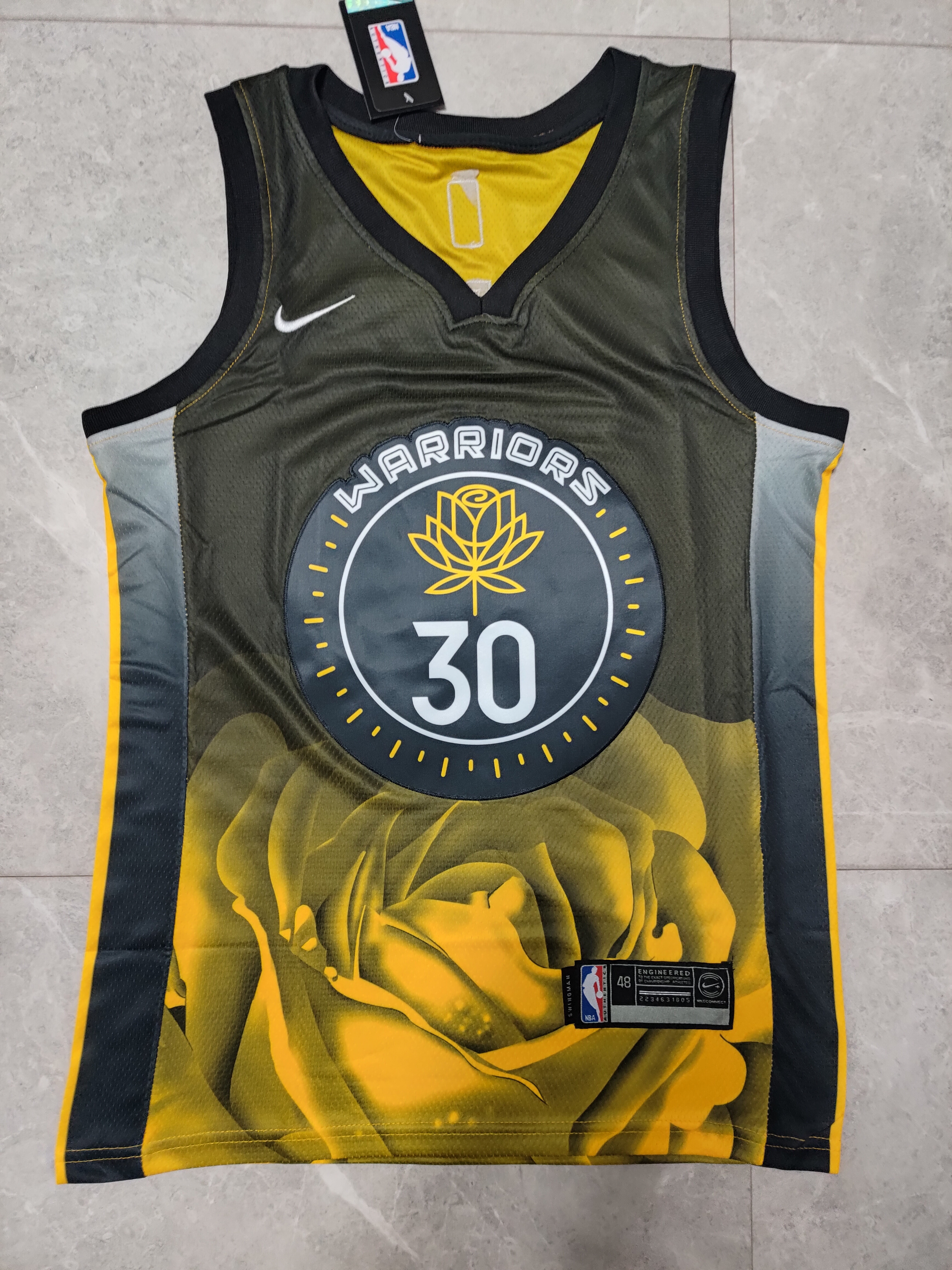22-23 Warriors #30 Embroidery