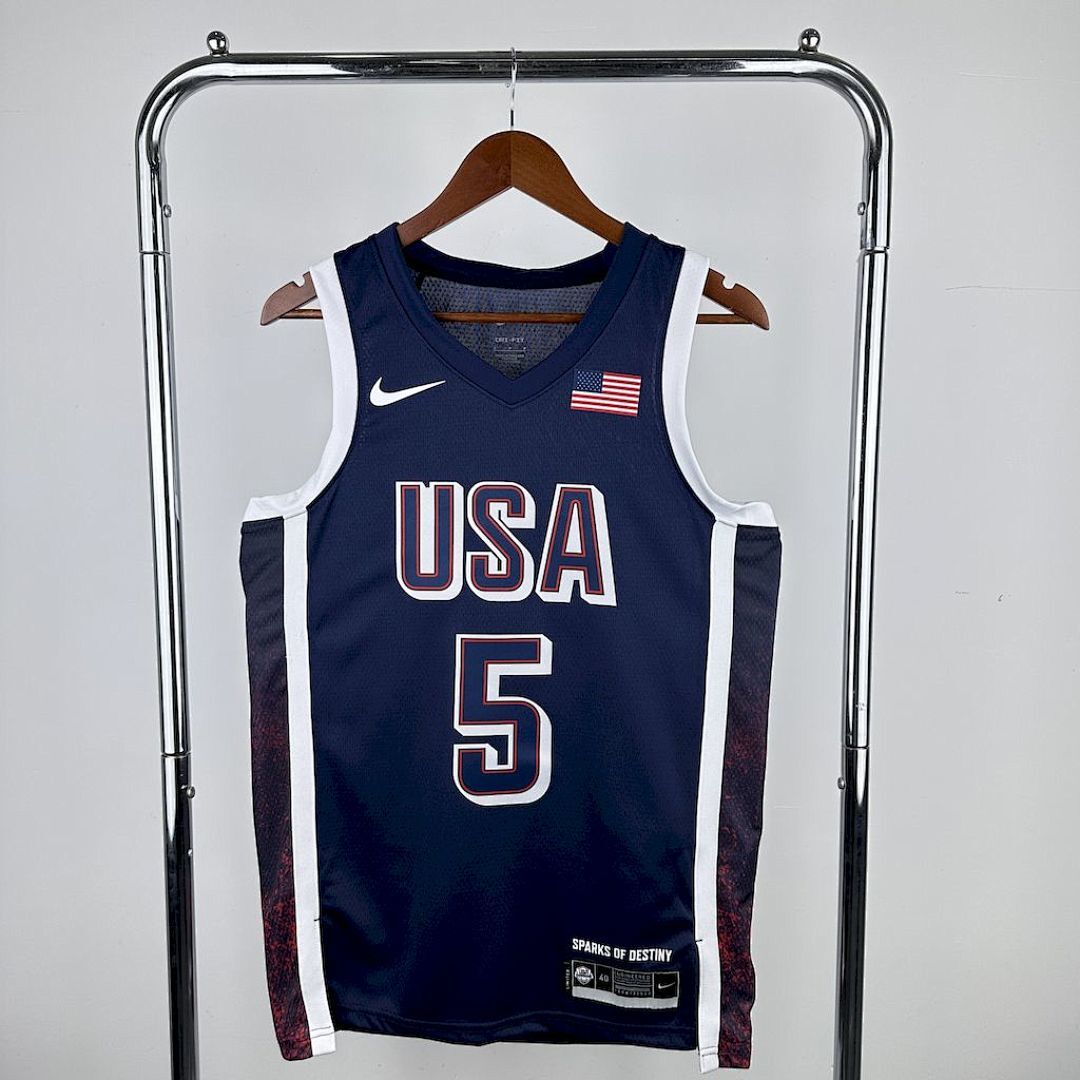 Olimpic USA 2024 EDWARDS#5 Away Jersey