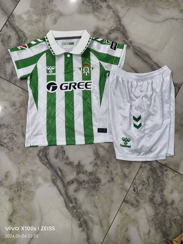 24-25 Betis Home Kids Soccer Jerseys Yupoo