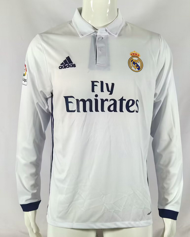 16-17 Real Madrid Retro Long Sleeve Soccer Jerseys Yupoo