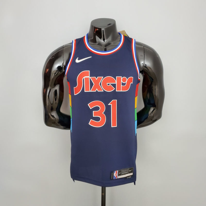 2022 Curry#31 76ers Royal Blue NBA Jersey S-XXL