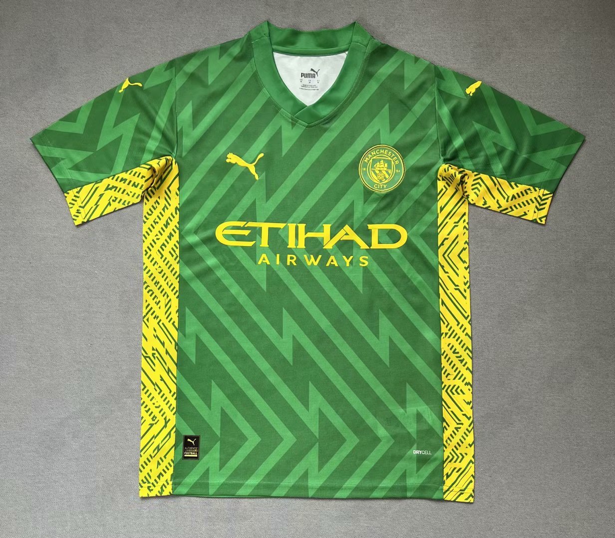23-24 Manchester City Goalkeeper Green Soccer Jerseys Yupoo