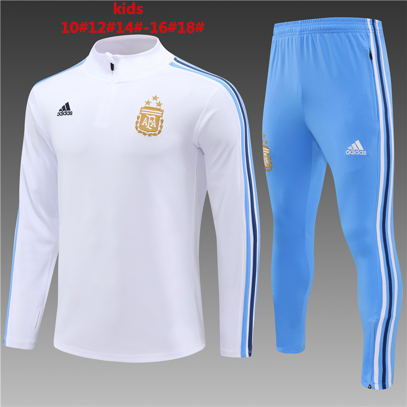 2023 Argentina Kids Long Sleeve Training Suit Yupoo