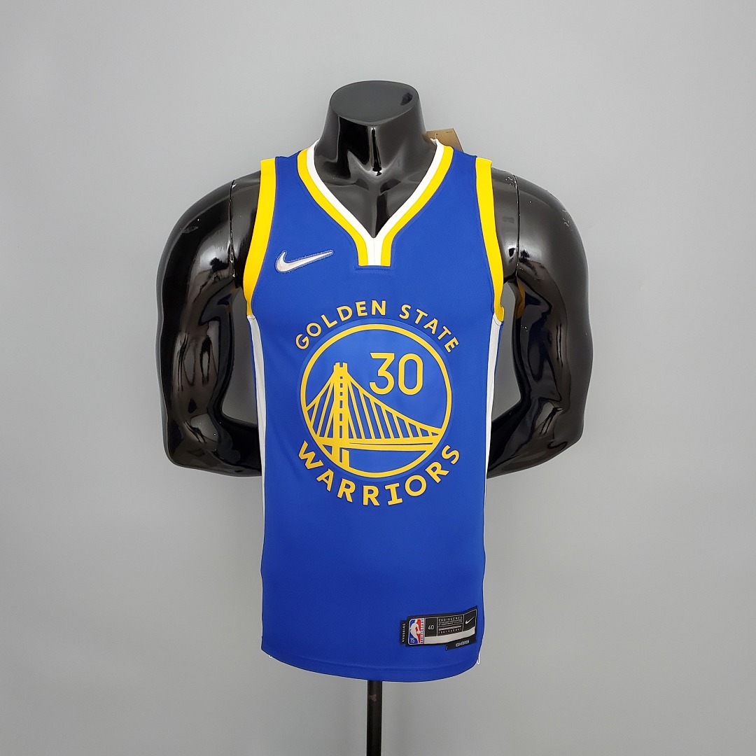 75th Anniversary GURRY#30 Warriors Blue NBA Jersey S-XXL