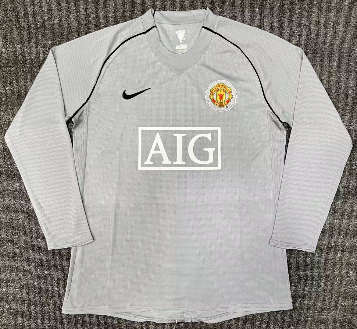 2007-08 M-anchester U-nited Goalkeeper Retro Long Sleeve Soccer Jerseys Yupoo