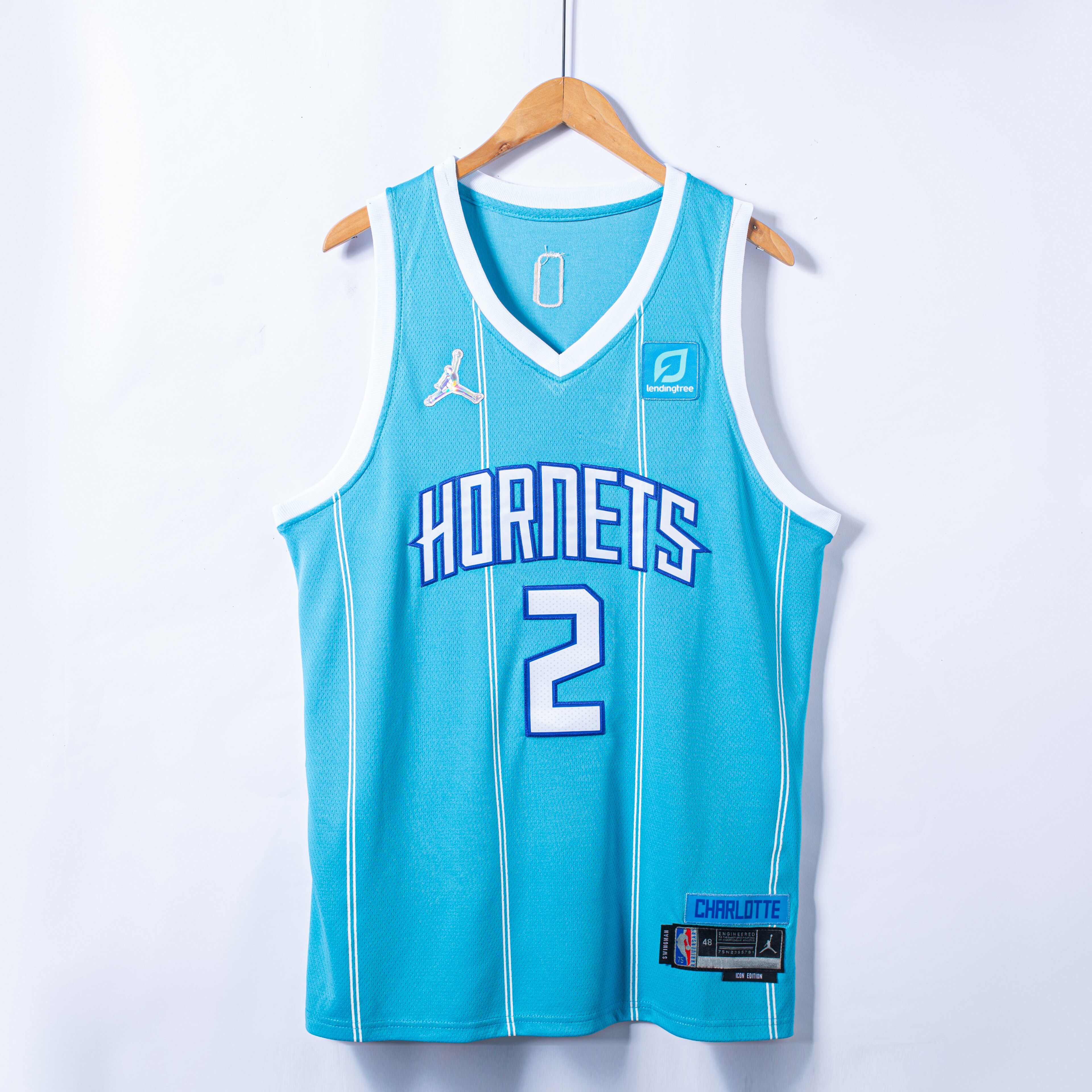 2022 Hornets #2 75th Anniversary Embroidery