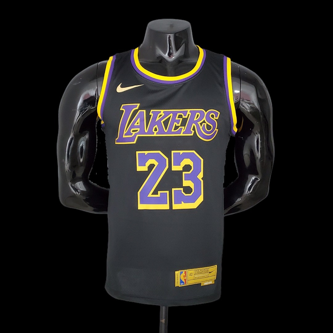 2021 James #23 Lakers Bonus Edition Black NBA Jersey S-XXL
