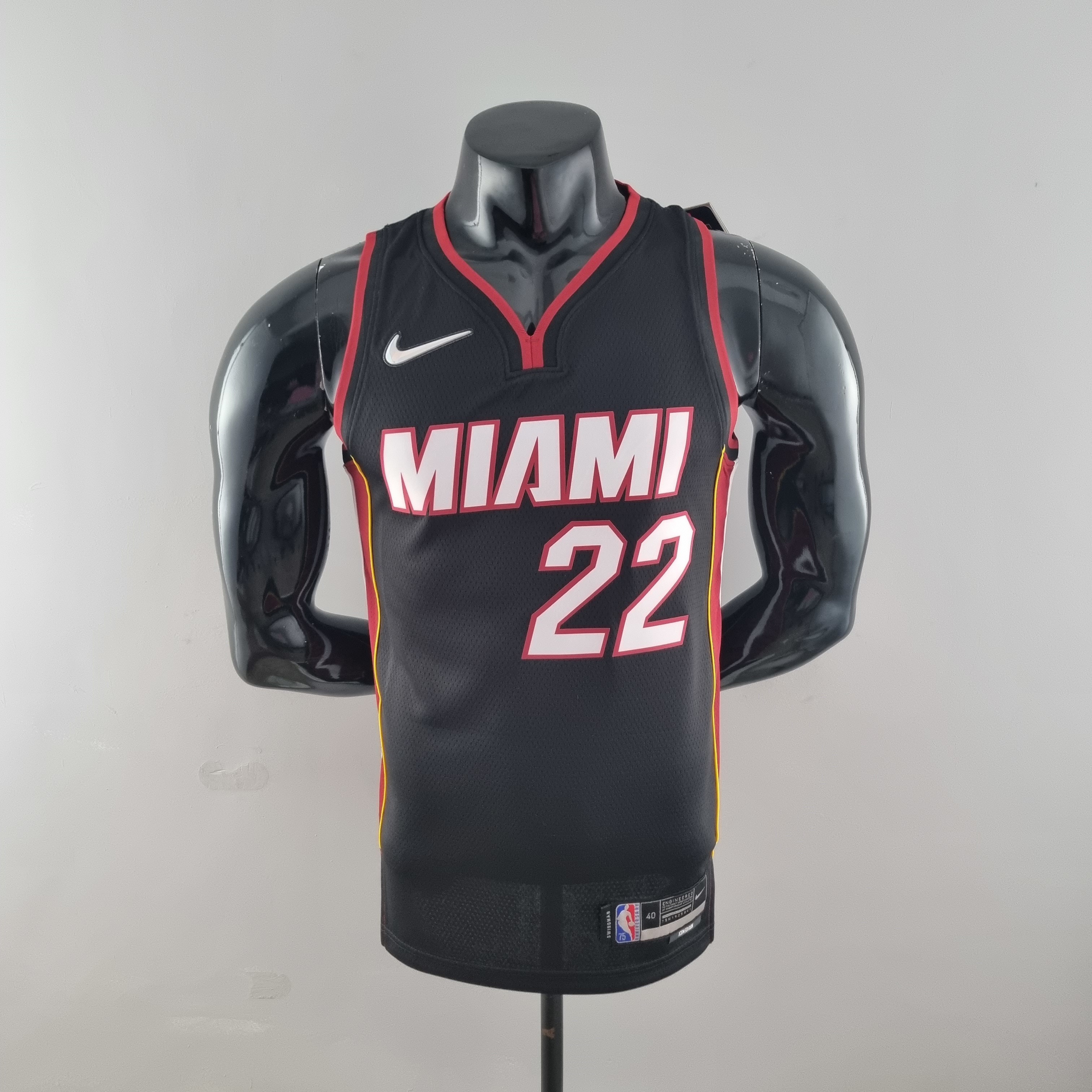 75th Anniversary Miami Heat BUTLER#22 black NBA Jersey S-XXL