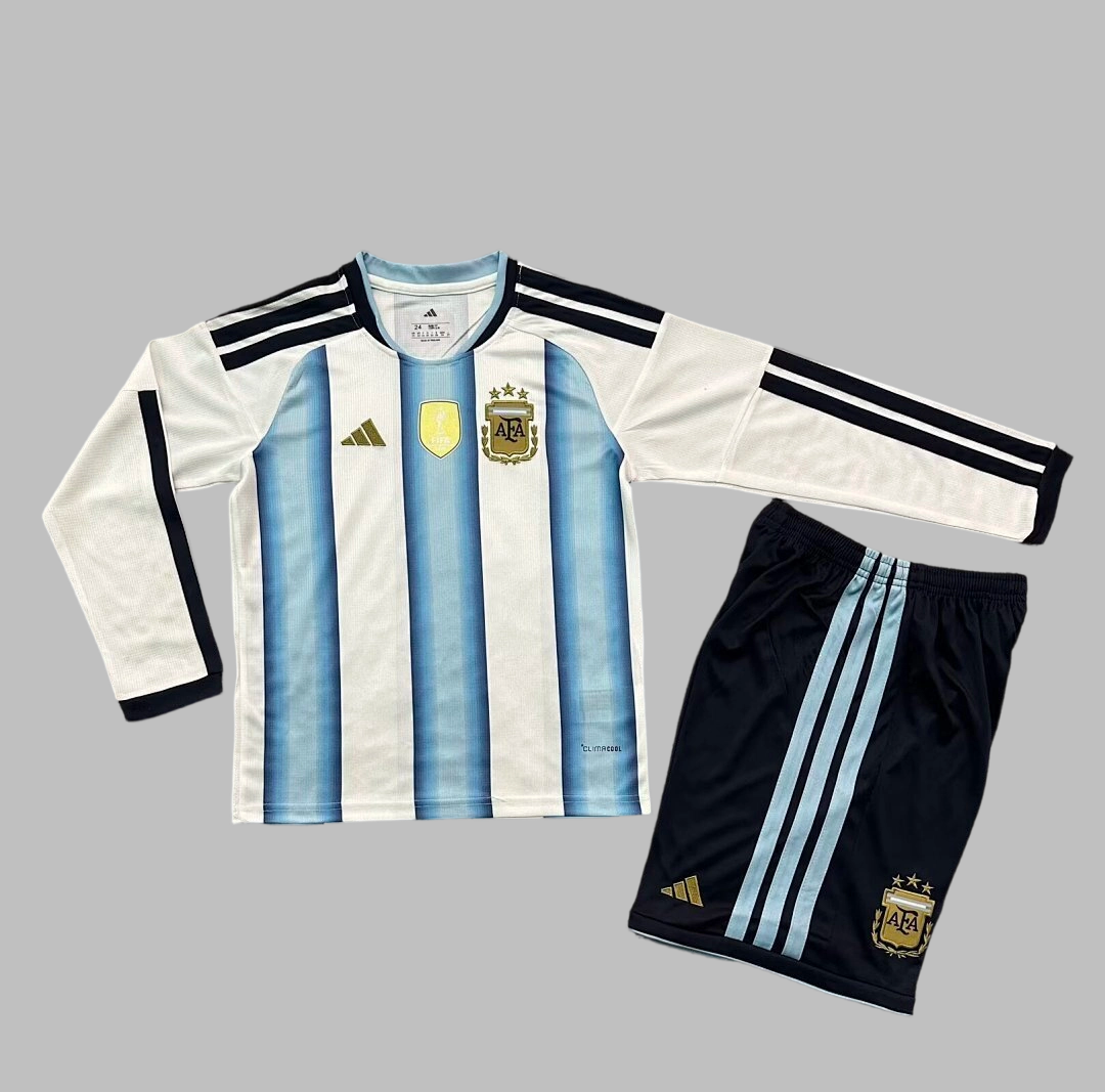 26-27 Argentina Home Kids Cheap Soccer Jerseys Yupoo