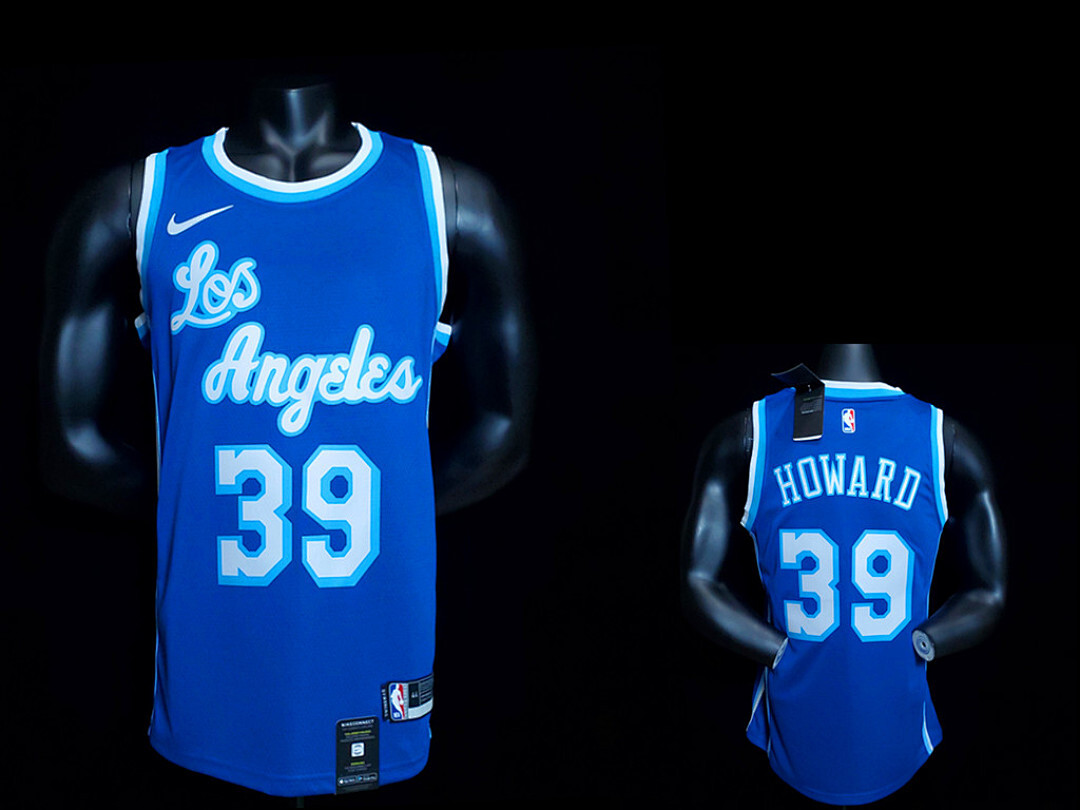 New HOWARD#39 Lakers Blue NBA jersey Size:XS-XXL Nike connect recognition