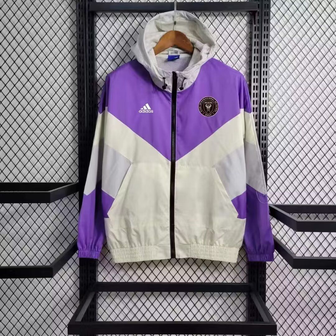 23-24 Miami Purple White Windbreaker Hoodie Jackets Yupoo