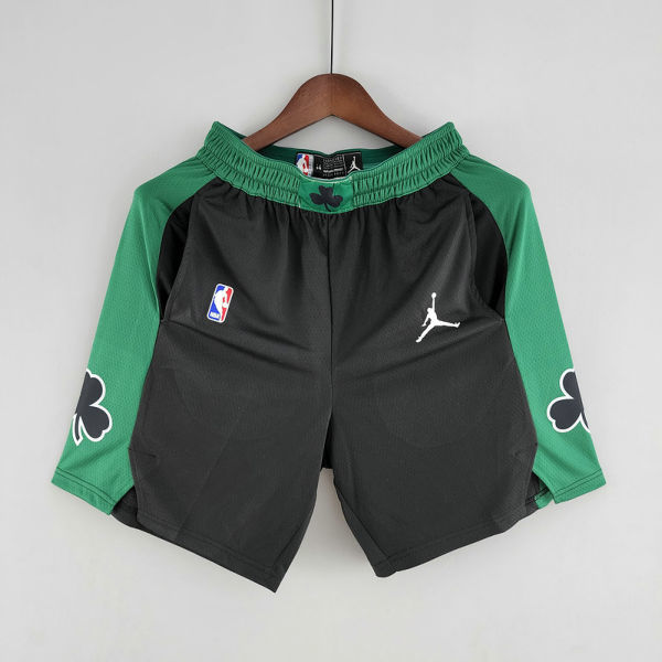 Boston Celtics NBA Shorts Black Green Trim S-XXL