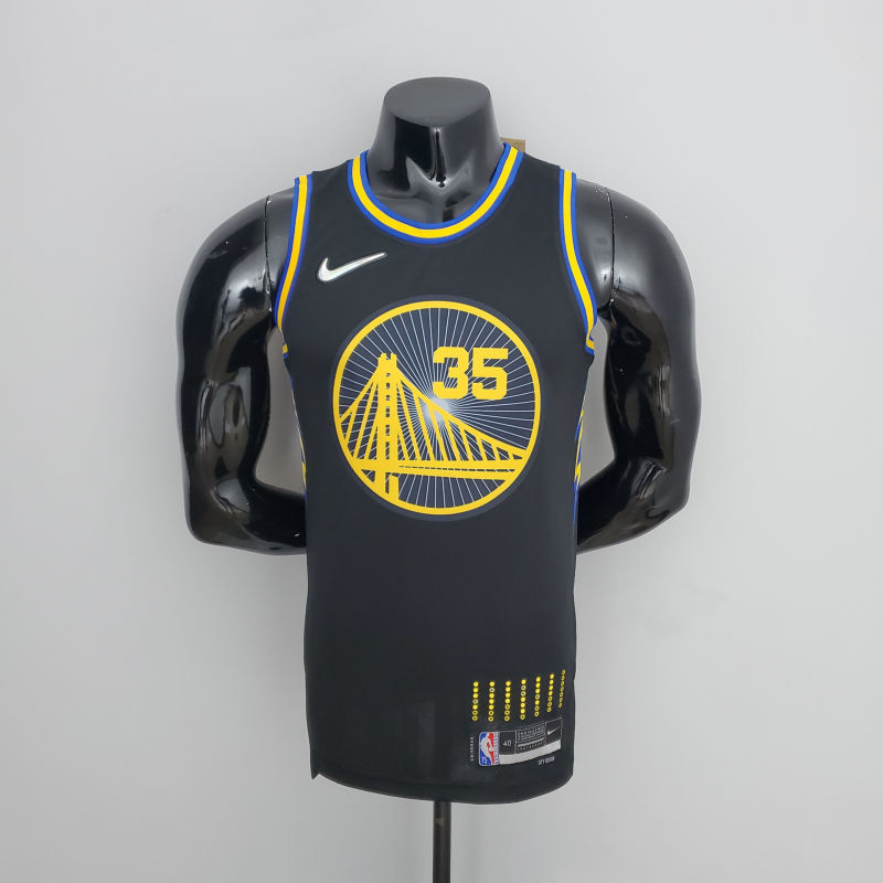 2022 Season Durant #35 Warriors City Edition Black NBA Jersey S-XXL