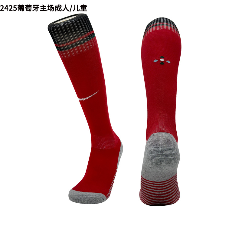 2024 Portugal Home Adult Kids Yupoo Soccer Socks