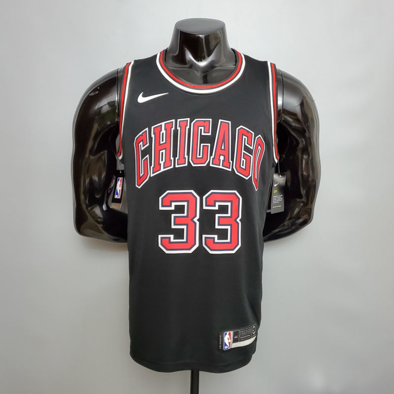 PIPPEN#33 Chicago Bulls Black NBA jersey Size S-XXL Nike connect recognition