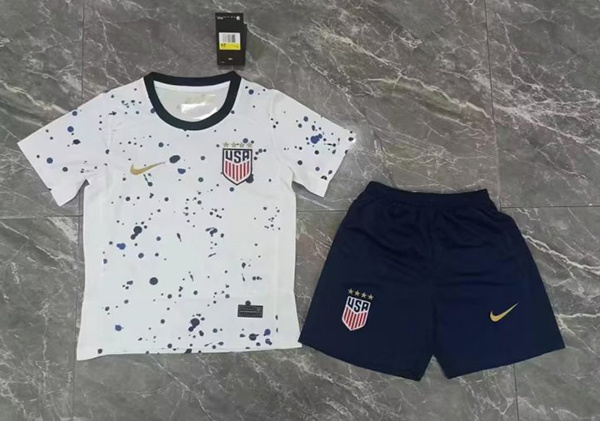 23-24 USA Home Kids Soccer Jerseys Yupoo