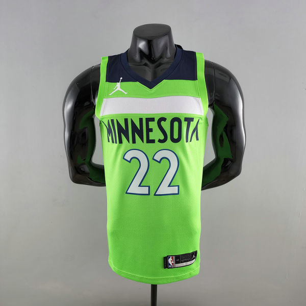 Minnesota Timberwolves Wiggins#22 Air Jordan NBA Jersey Blue S-XXL
