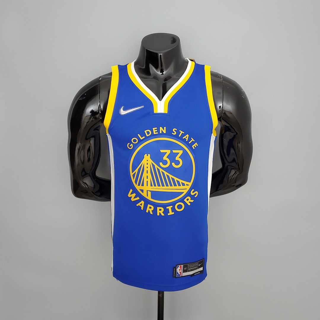 75th Anniversary WISEMAN#33 Warriors Blue NBA Jersey S-XXL