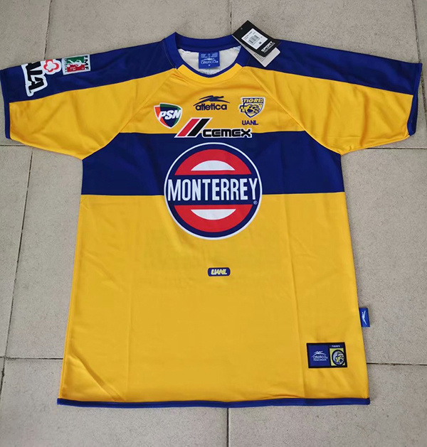 01-02 Tigres Home Retro Soccer Jerseys Yupoo