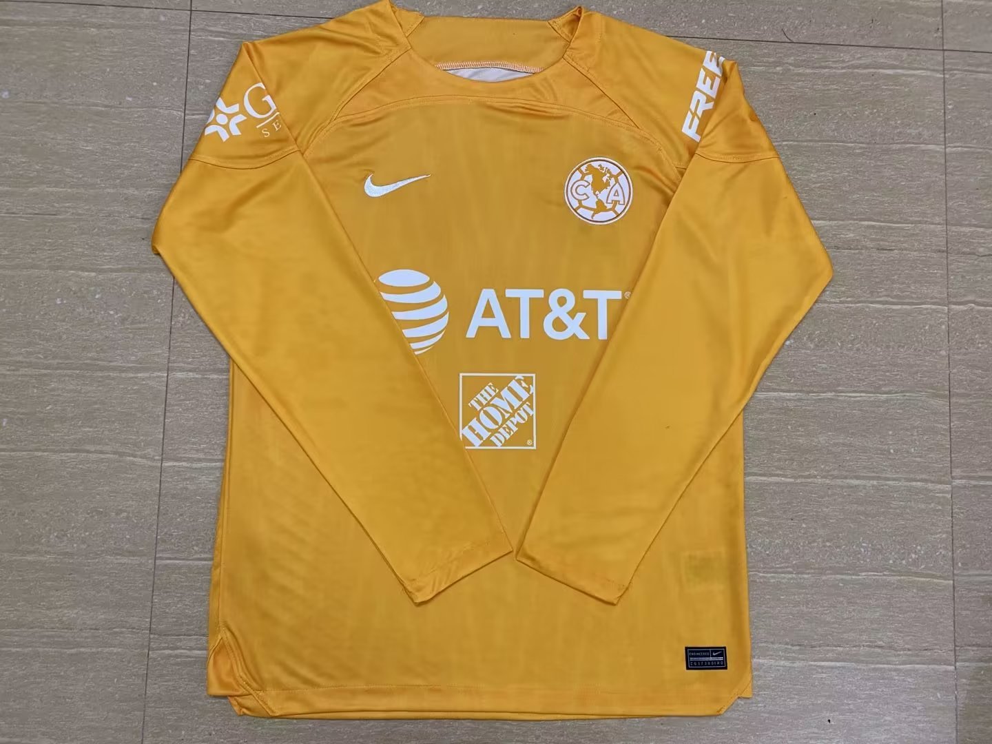 23-24 Club America Goalkeeper Yellow Long Sleeve Soccer Jerseys Yupoo