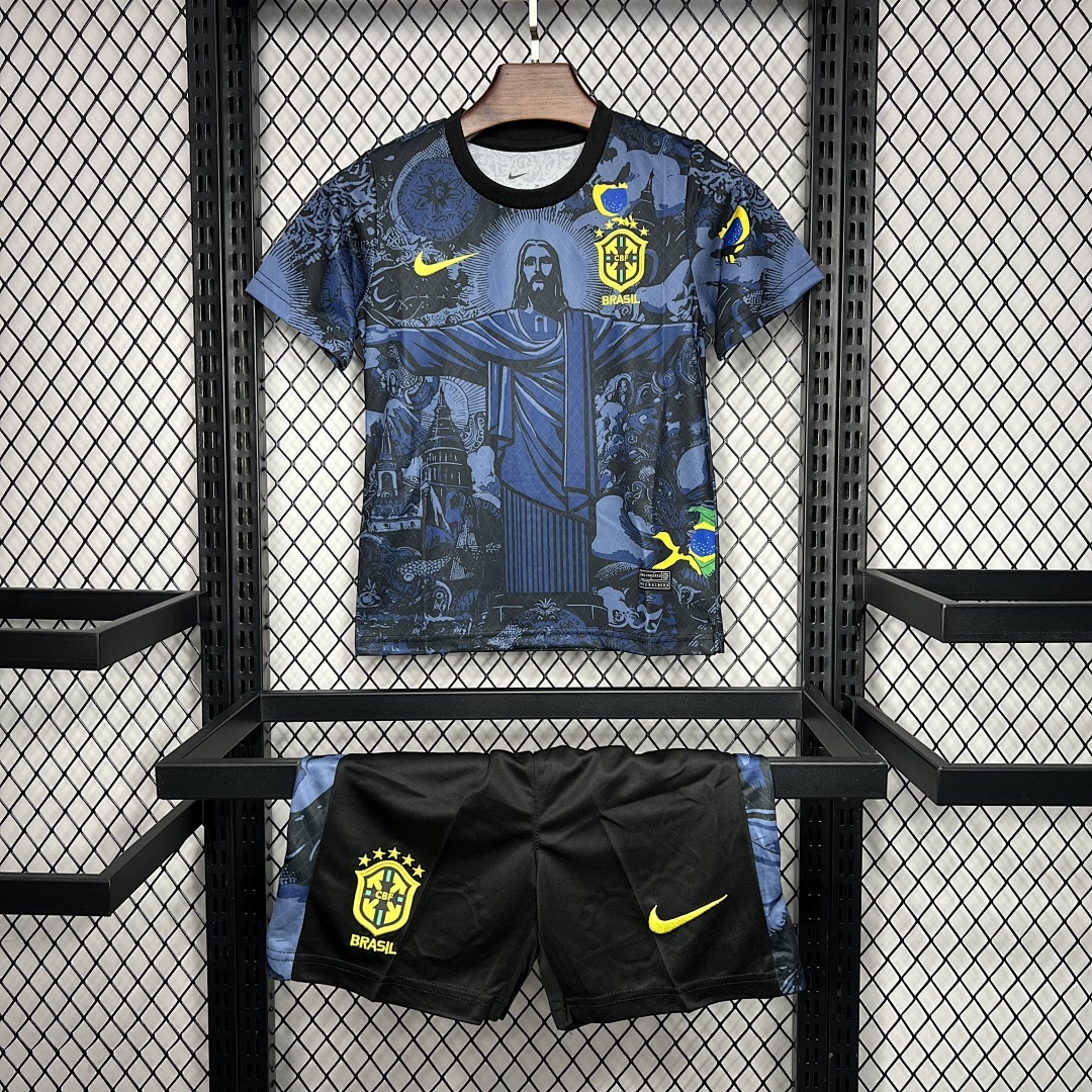 Brazil 2024/25 Special Edition Dark Blue Kids Kit