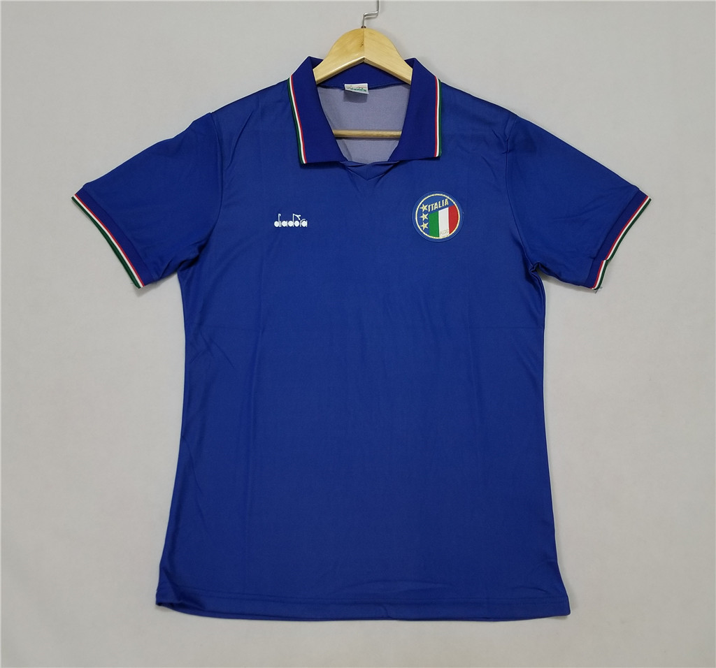 1990 Italy home retro soccer jerseys