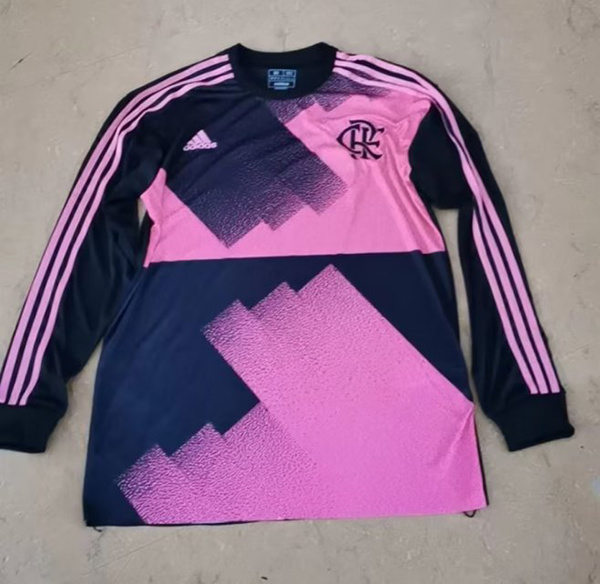 23-24 Flamengo Goalkeeper Pink Black Long Sleeves Soccer Jerseys Yupoo