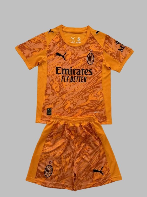 25-26 AC Milan Goalkeeper Kids Cheap Soccer Jerseys Yupoo