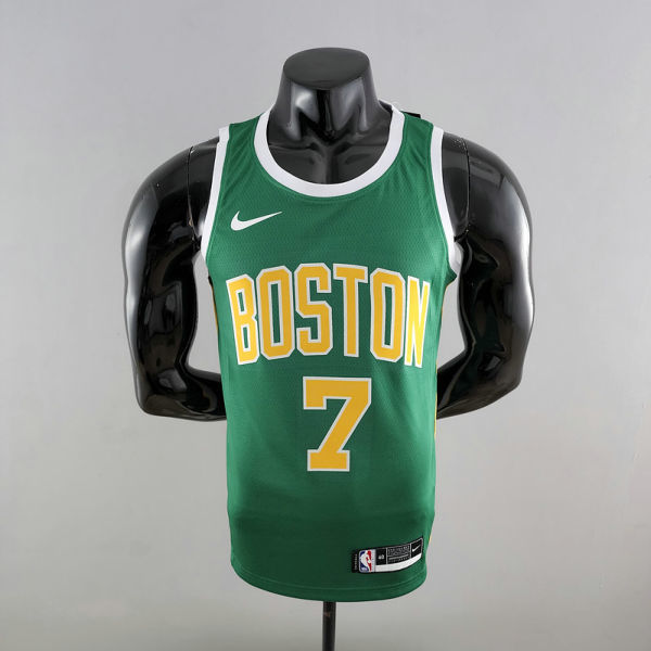 Boston Celtics BROWN#7 Green Gold NBA Jersey S-XXL