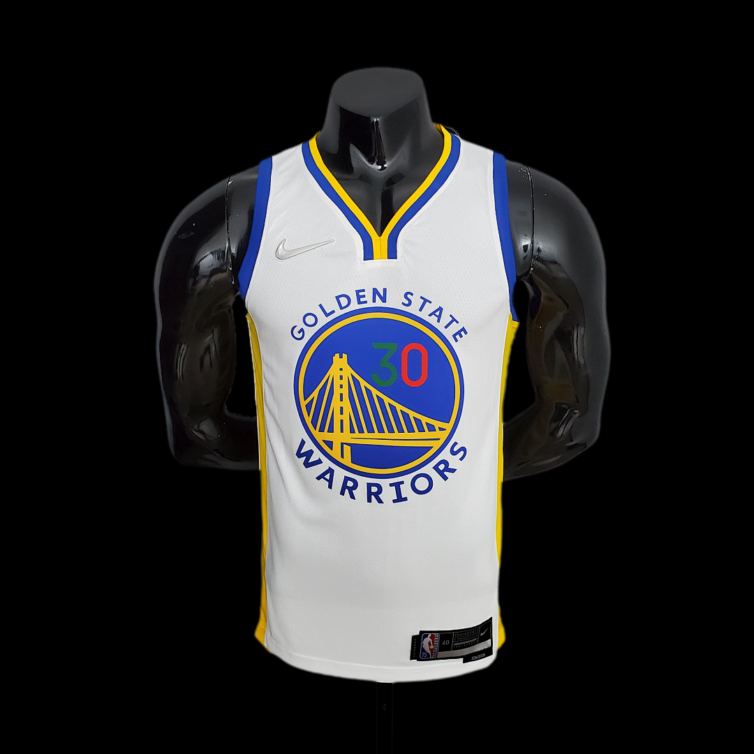 75th Anniversary Golden State Warriors Curry #30 Mexico Edition White NBA Jersey S-XXL