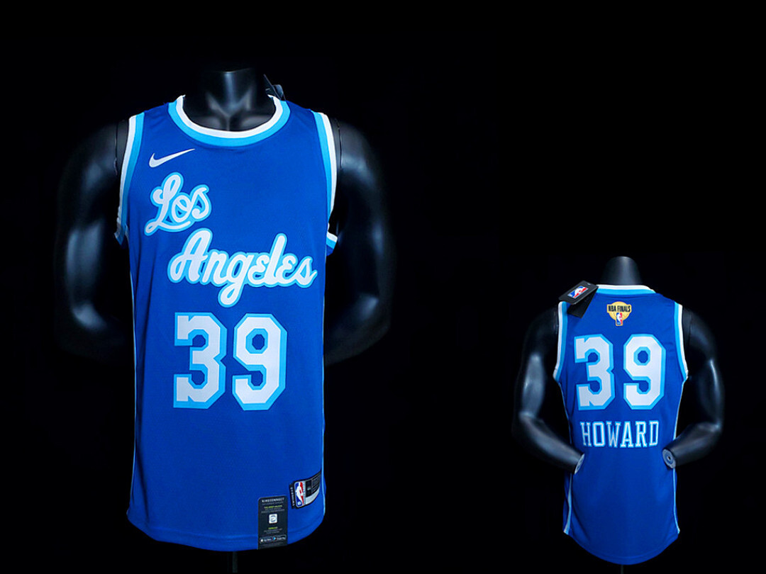 New HOWARD#39 Lakers Blue NBA jersey Size:XS-XXL Nike connect recognition