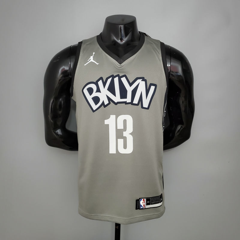 Harden#13 Brooklyn Nets City Edition Gray NBA Jersey Size  S-XXL
