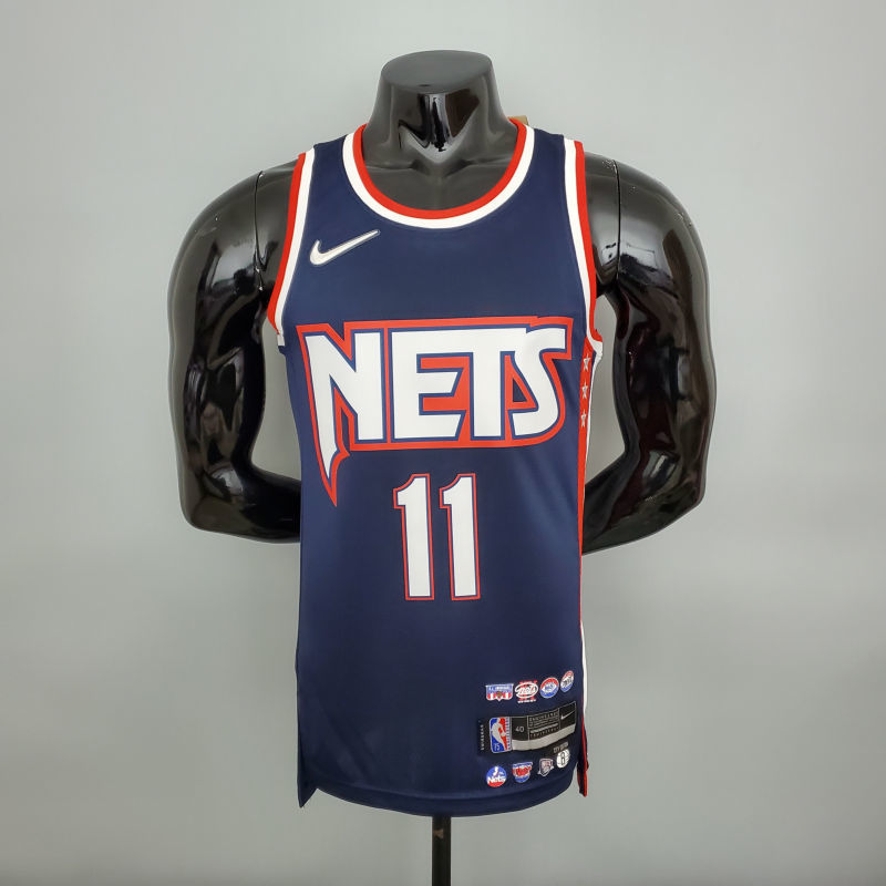 2022 75th Anniversary Irving #11 Nets City Edition Royal Blue NBA Jersey S-XXL