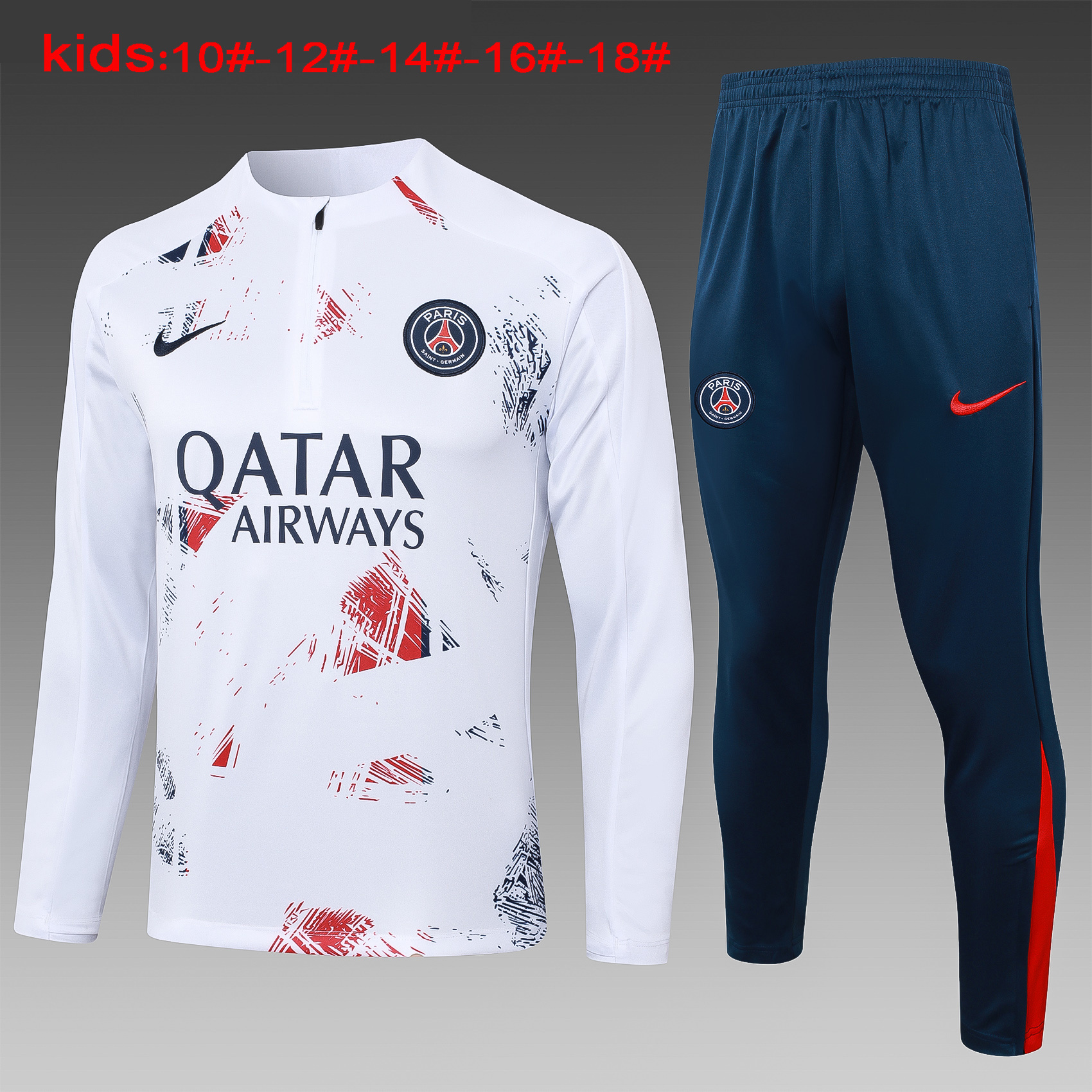 24-25 Paris Kids Long Sleeve Training Suit Yupoo
