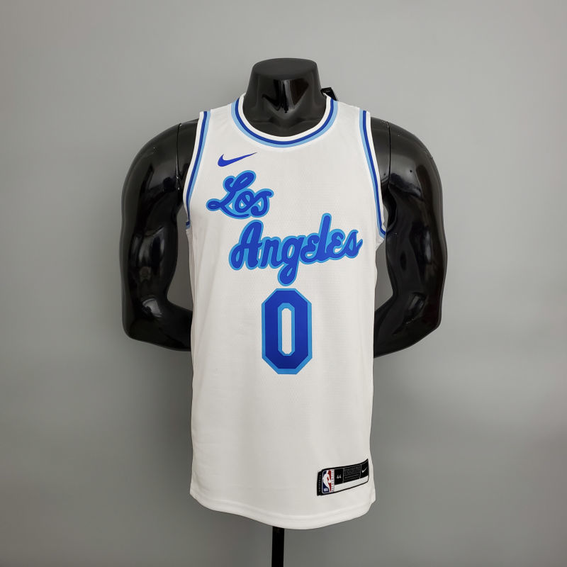 Lakers Westbrook#0 Latin Night (High Head) White NBA Jersey S-XXL