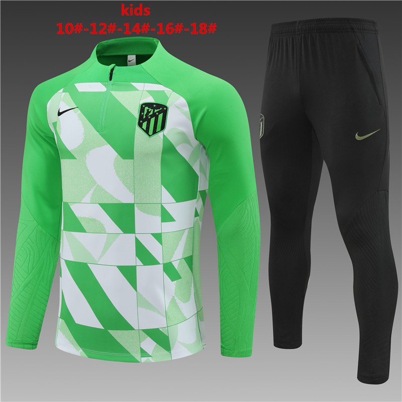 23-24 Atletico Madrid Kids Long Sleeve Training Suit Yupoo