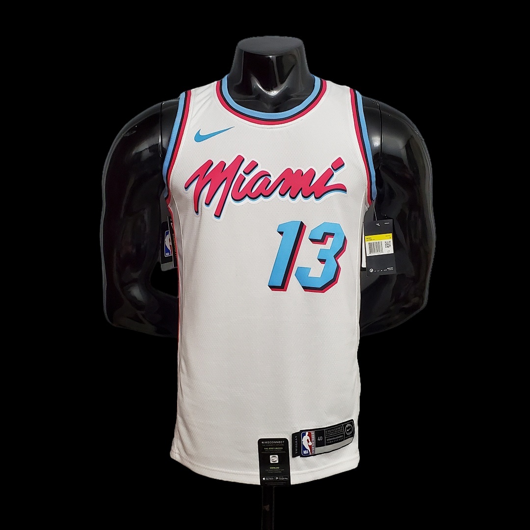 ADEBAYO#13 Miami Heat V-neck White NBA jersey Size:S-XXL Nike connect recognition