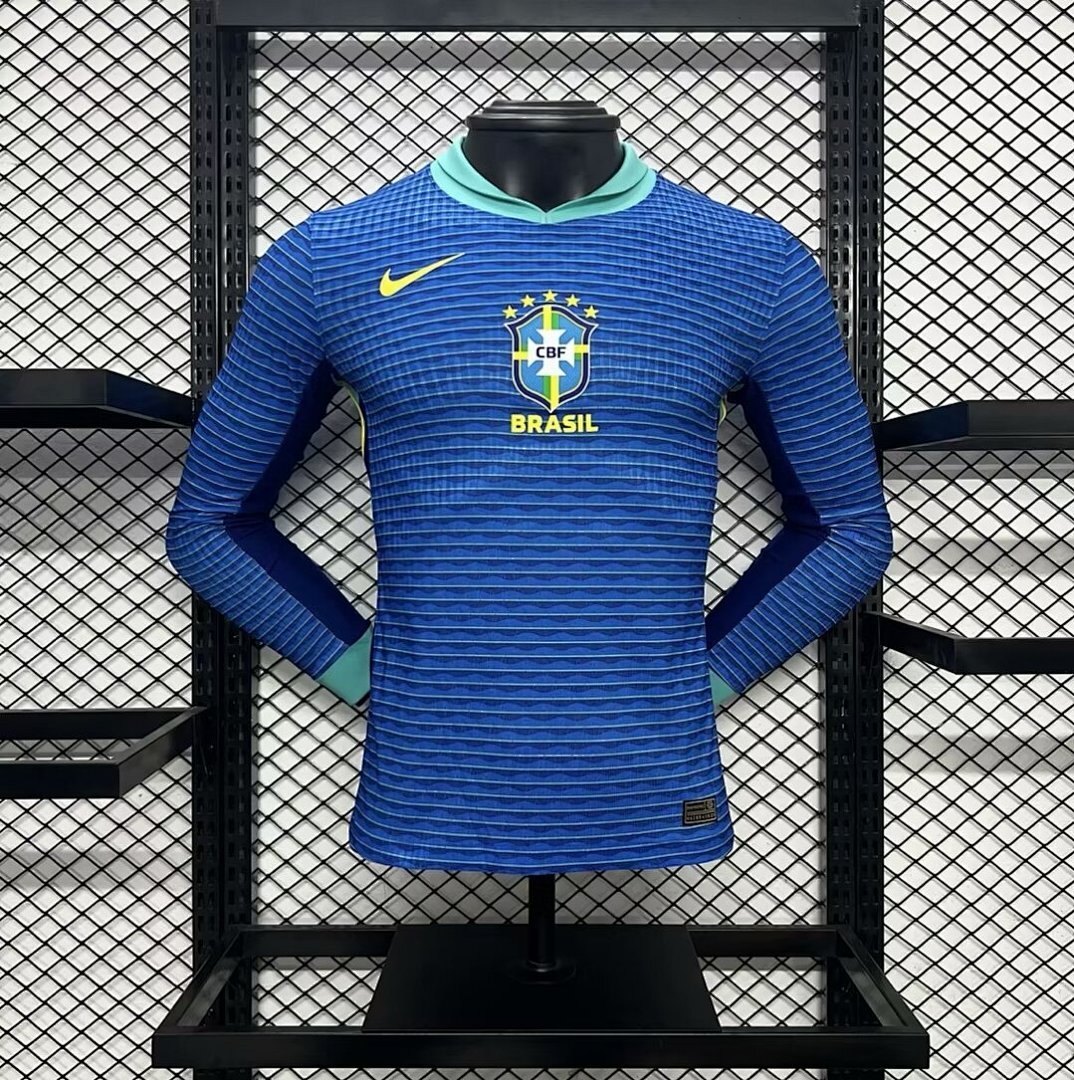 Brazil 2024/25 Away Long Sleeves Jersey – Player Versi