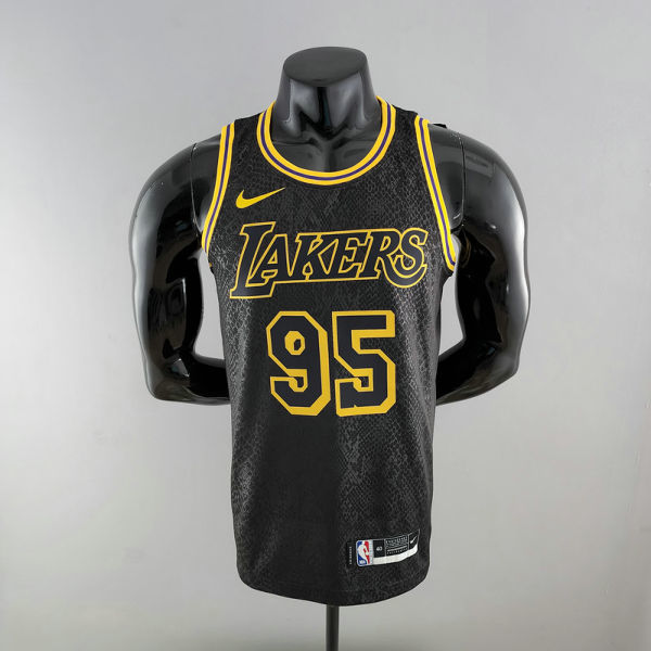 TOSCANO#95 Los Angeles Lakers black NBA jersey Size S-XXL