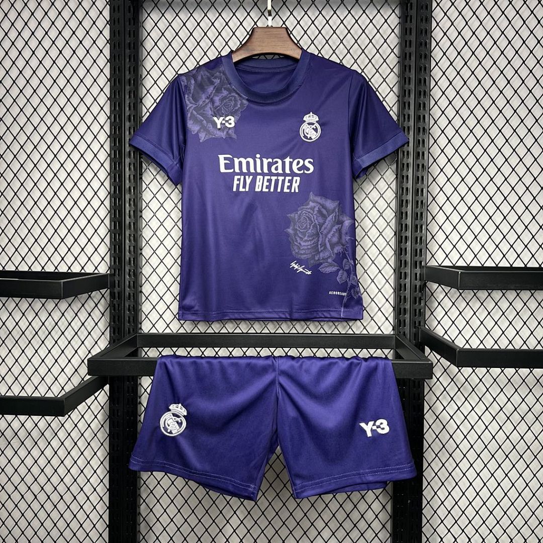 Real Madrid 2024/25 Y3 Rose Special Edition Purple Kids Kit