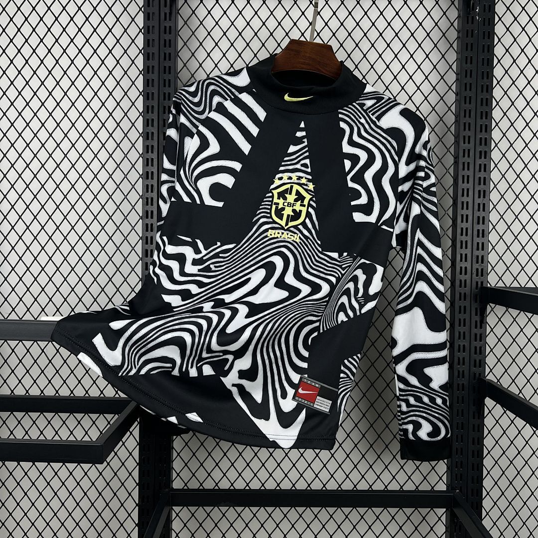 Mens Brazil 2026 Hollywood Goalkeeper Long Sleeve Jersey