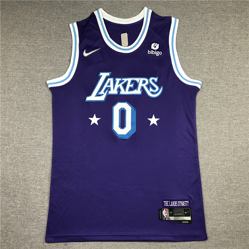 2022 Lakers #0 75th Anniversary Embroidery