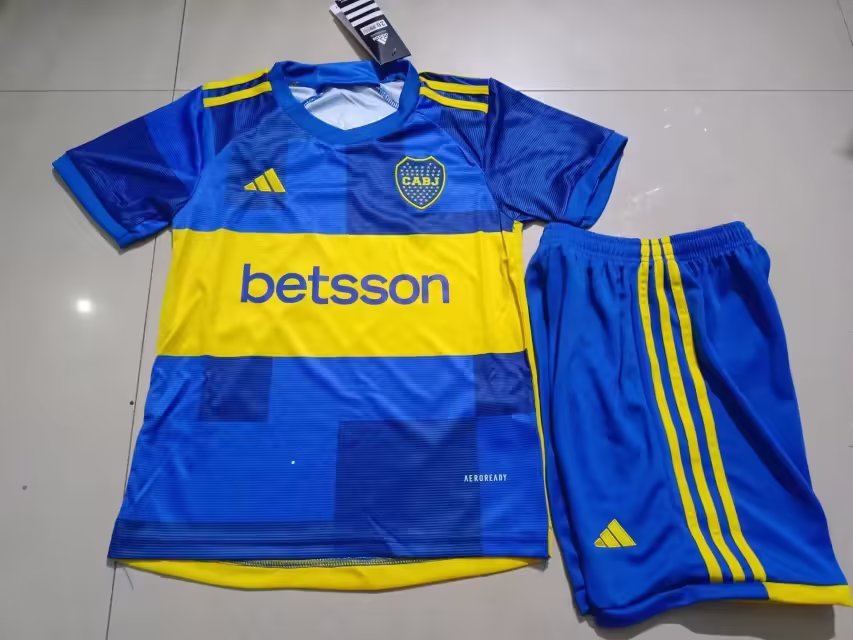 23/24 Boca Home Kids Soccer Jerseys Yupoo