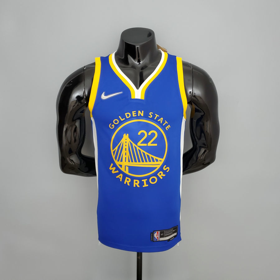 75th Anniversary WIGGINS#22 Warriors Blue NBA Jersey S-XXL