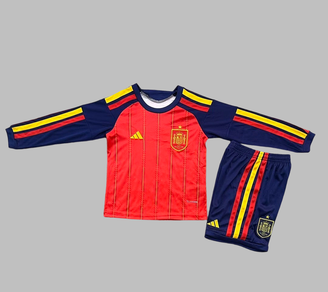 26-27 Spain Home Kids Cheap Soccer Jerseys Yupoo