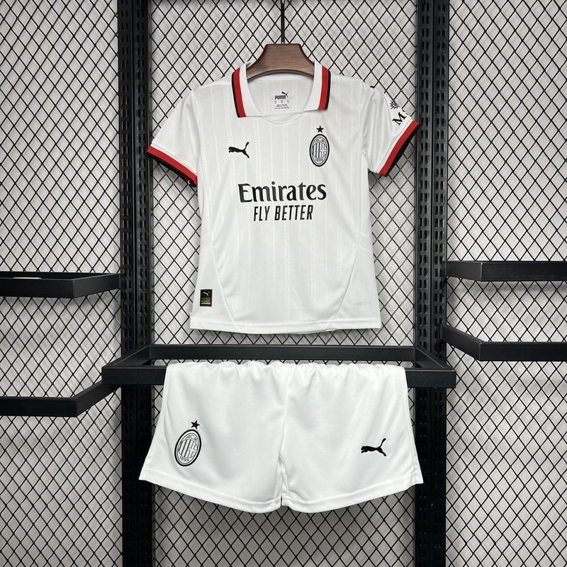 24-25 AC Milan Away Kids Soccer Jerseys Yupoo