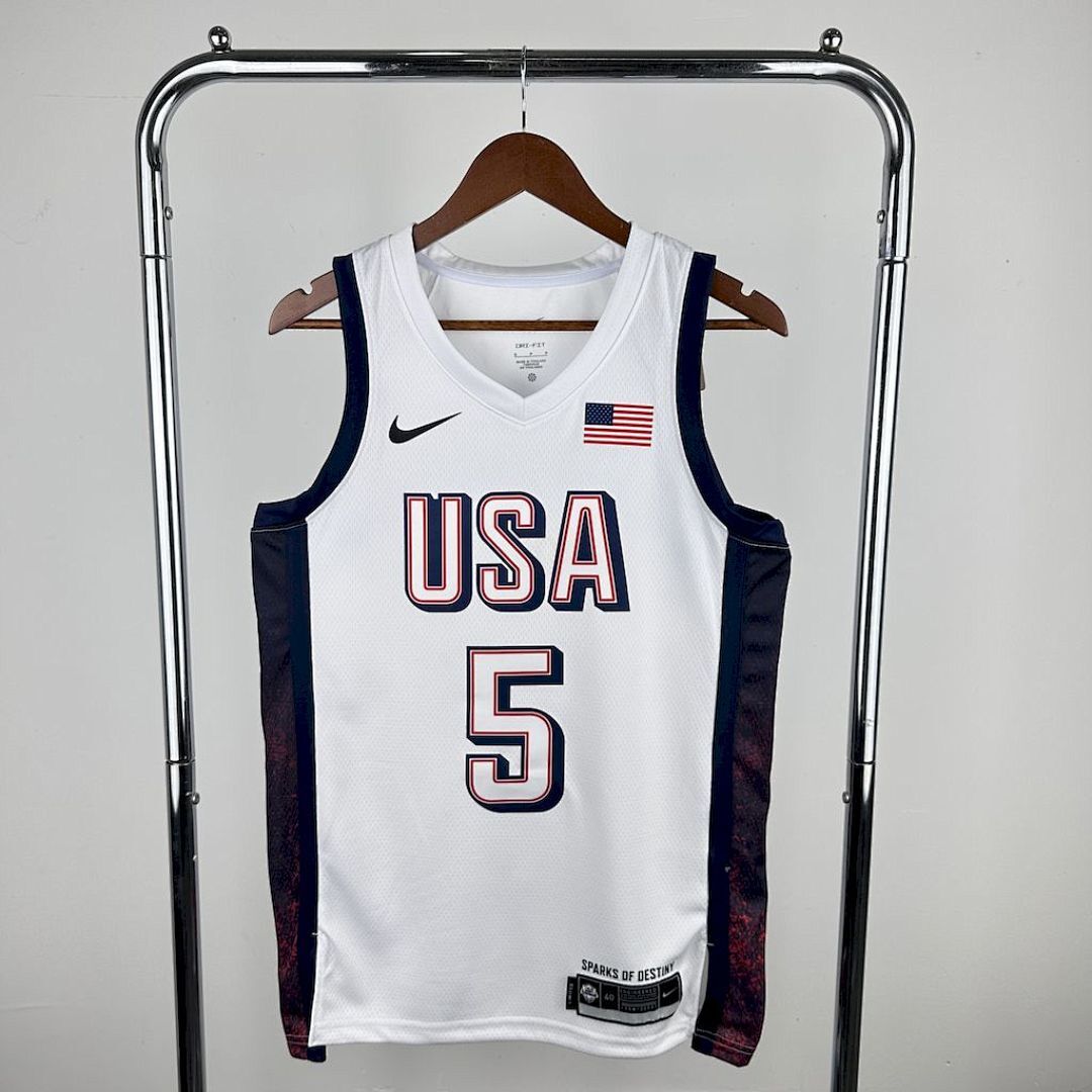 Olimpic USA 2024 EDWARDS#5 Home Jersey