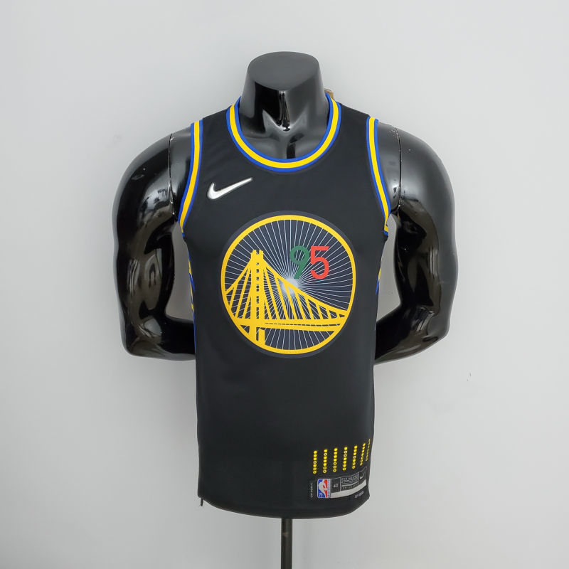 2022 75th Anniversary Golden State Warriors TOSCANO#95 Mexico Edition Black NBA Jersey S-XXL