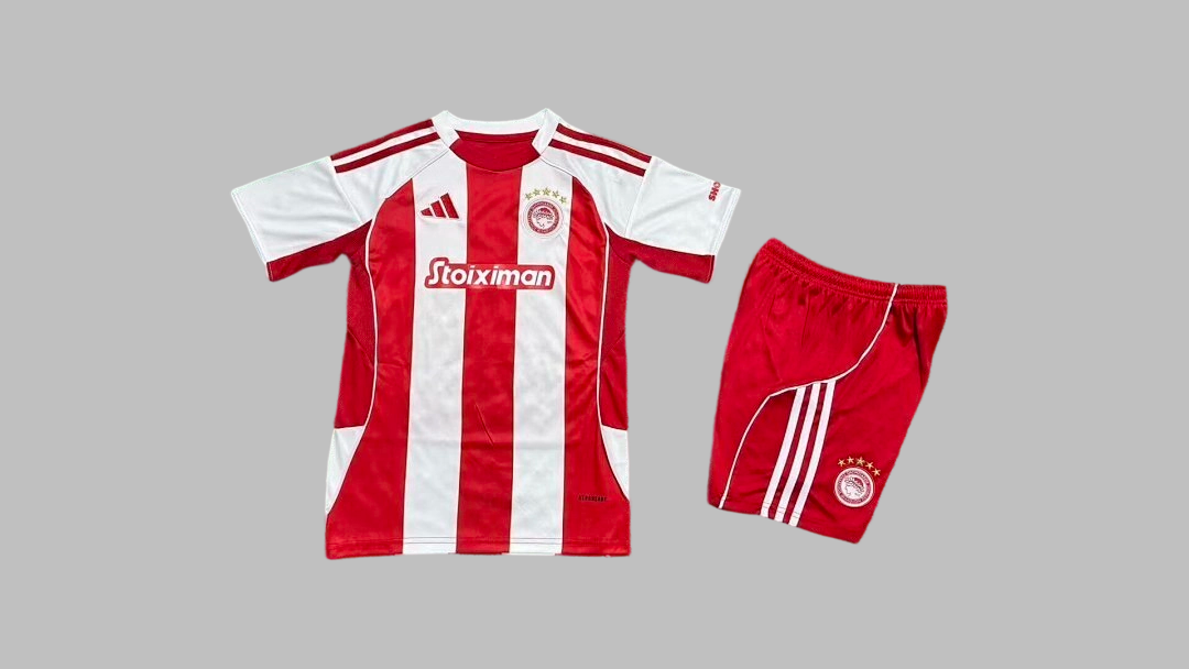 25-26 Olympiacos Home Kids Cheap Soccer Jerseys Yupoo