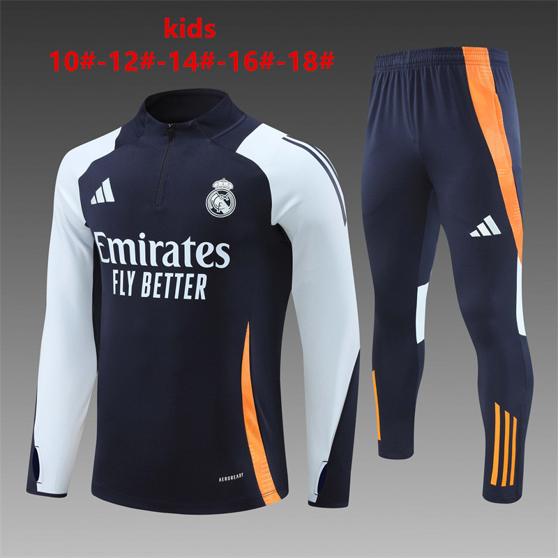 24-25 Real Madrid Kids Long Sleeve Training Suit Yupoo